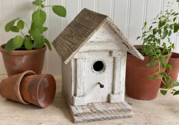 handcrafted birdhouses